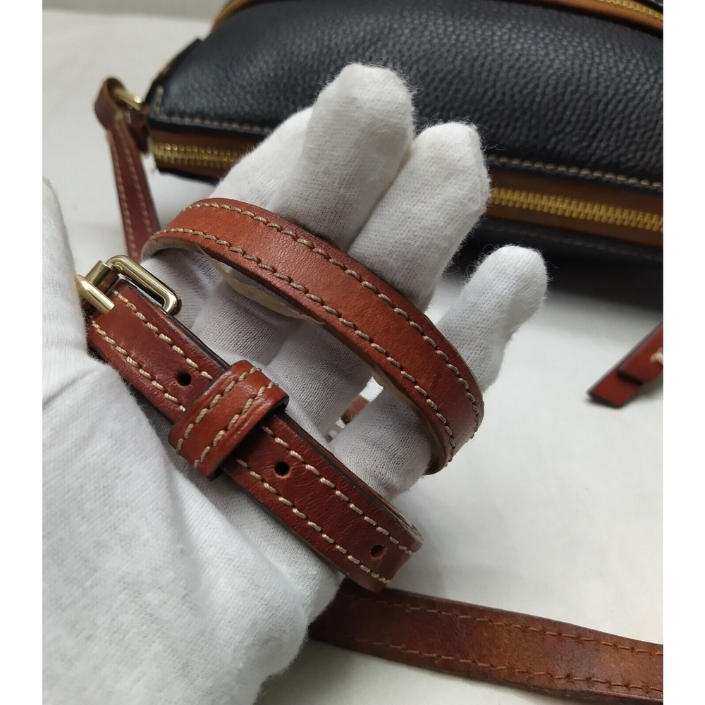 Dooney & Bourke Black Pebbled Leather Zipper Pocket Crossbody Bag - Picture 5 of 16